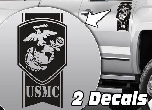 Military Army USMC Globe Stripes Truck Bed Side Aufkleber passend für Dodge Ram Chevy Silverado Ford F150 Toyota Tundra