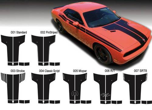 Dodge Challenger Motorhaube T Aufkleber Aufkleber Motorhaubengrafik passend für Modelle 09-14