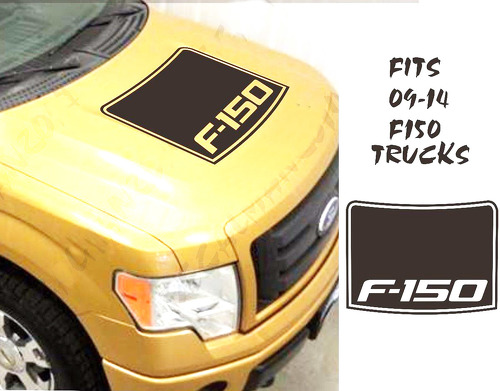 Ford F150 Contour Blackout Vinyl-Motorhaubenaufkleber, passend für 09–14 Trucks