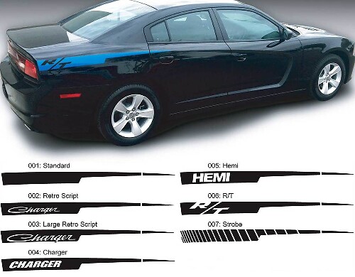 Dodge Charger Rasiermesser Hemi RT Aufkleber Seitengrafik passend für Modelle 2011-2014
