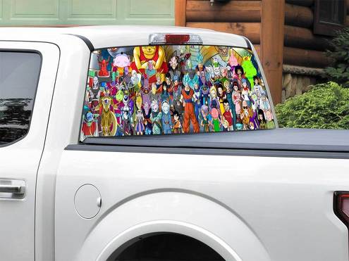 Anime Dragon Ball Heckscheiben-Aufkleber, Pick-up-Truck, SUV, Auto jeder Größe
