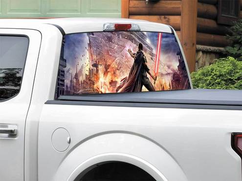 Lichtschwert Sternenzerstörer Star Wars Starkiller Videospiel Heckscheibenaufkleber Aufkleber Pick-up Truck SUV Auto jeder Größe