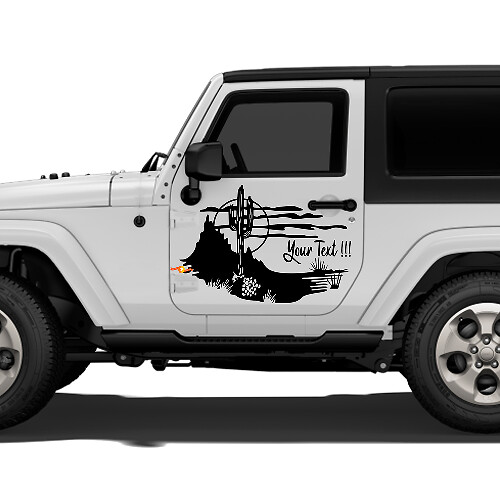 Kakteen-Landschaft Tür Vinyl-Aufkleber Dekor für Jeep Wrangler Rubicon Sahara
