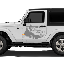 Kakteen-Landschaft Tür Vinyl-Aufkleber Dekor für Jeep Wrangler Rubicon Sahara_2