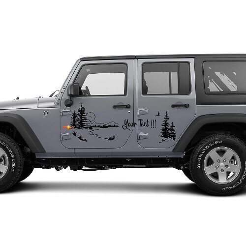 Natur-Landschaft Türen Vinyl-Aufkleber Decal für Jeep Wrangler Rubicon Sahara