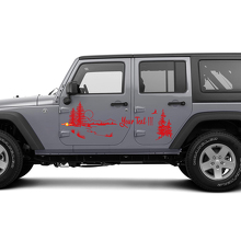 Natur-Landschaft Türen Vinyl-Aufkleber Decal für Jeep Wrangler Rubicon Sahara 3