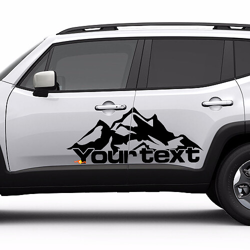 Mountains Style Schriftzug Tür Seiten Vinyl Aufkleber für Jeep Renegade