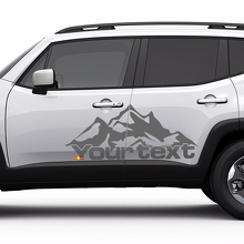 Mountains Style Schriftzug Tür Seiten Vinyl Aufkleber für Jeep Renegade 2