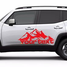 Mountains Style Schriftzug Tür Seiten Vinyl Aufkleber für Jeep Renegade 3