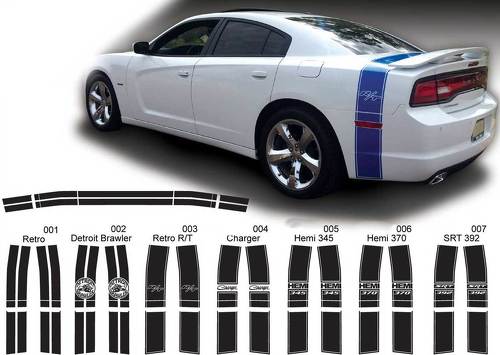 Dodge Charger Trunk Band Decal Sticker Complete Graphics Kit passend für die Modelle 2011-2014