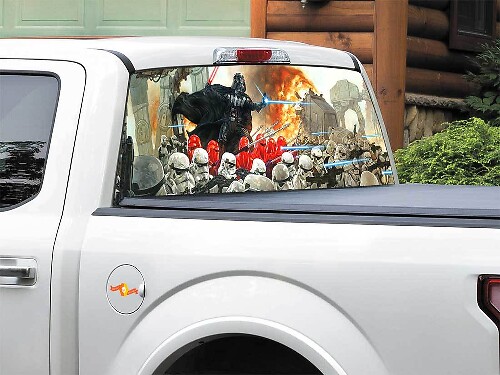 Darth Vader Empire Forces Heckscheiben-Vinylaufkleber für Pickup Truck SUV