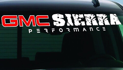 Sierra Performance Windschutzscheiben-Banner Vinyl-Aufkleber für GMC Sierra