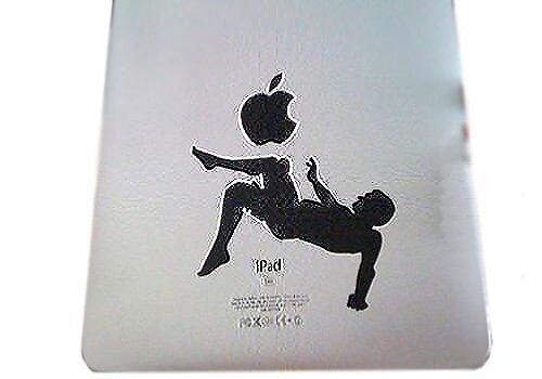 Fußballspieler Fallrückzieher iPad Vinylaufkleber