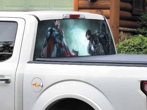 Batman vs Superman Heckscheibenaufkleber für Pickup Truck SUV