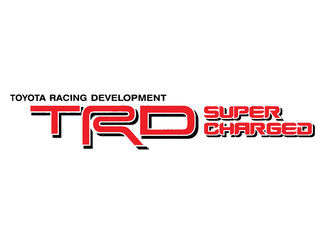 2 TOYOTA TRD SUPERCHARGED-AUFKLEBER TRD Racing-Entwicklungsseiten-Vinyl-Aufkleber
