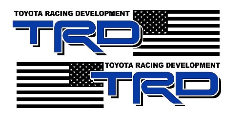 TRD-Stil USA-Flagge Seiten-Vinylaufkleber Paar für Toyota Trucks
