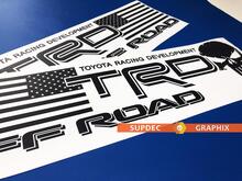 Paar TRD USA Punisher Bed Side OFF ROAD EDITION Aufkleber – Vinyl-Aufkleber für den Außenbereich, Vinyl
 2