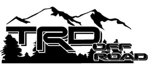 2 - TRD OFF ROAD Mountain OFF ROAD EDITION Aufkleber – Vinyl-Aufkleber Vinyl für den Außenbereich