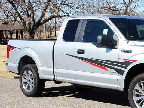 Ford F150 Stripes Side Vinyl Graphics Decals Aufkleber 2 Farben Kit passend für Modelle 2015–2018