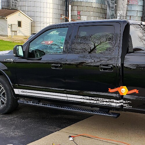 Ford F150 Stripes Side Distressed Vinyl Graphic Decals Aufkleber passend für Modelle 2015–2020