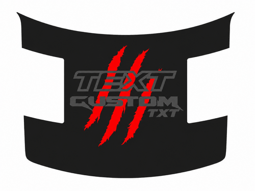 TEXT CUSTOM TXT Kratzer-Krallen Motorhauben Vinylaufkleber Aufkleber für Ford F-150 2010-2014