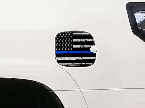 USA Flag Blue Line Tankdeckel Vinylaufkleber für Toyota 4Runner 2010-2017