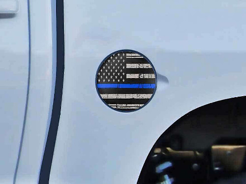 USA-Flagge Blue Line Tankdeckel Vinyl-Aufkleber für Toyota Tundra 2014-16
