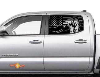 Toyota Tundra Tacoma TRD Fenster Grafik Flagge USA Bären Brunnen Aufkleber Aufkleber