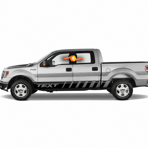 Benutzerdefinierte Textbeschriftung Seitlicher Schweller-Streifen Vinyl-Grafik für Musclecar Truck Power Truck 2010-2020