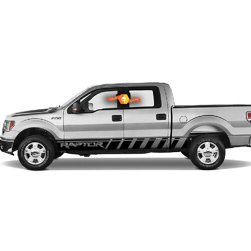 Ford Raptor Schriftzug Truck F-150 Bed Side Rocker Panel Stripes Graphic Decals Aufkleber passend für Modelle 2010–2020