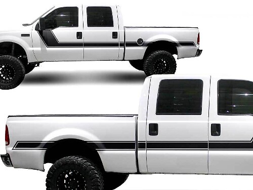 Ford Truck F-250 Side Rally Stripe Graphic Decals Aufkleber passend für Modelle 1999–2006