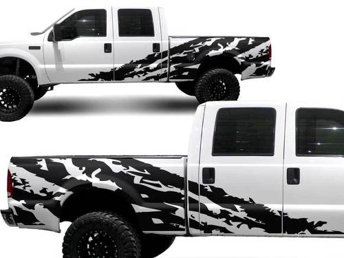 Ford Truck F-250 Side Splash Graphic Decals Aufkleber passend für Modelle 1999–2006