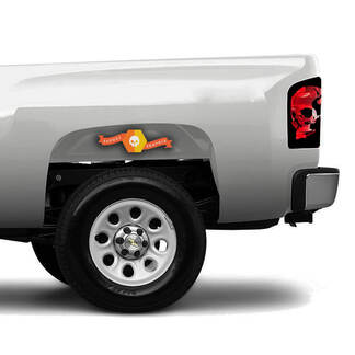 Chevrolet Silverado Truck 1500/2500/3500 Skull Brake Light Graphic Aufkleber passend für Modelle 2008–2013