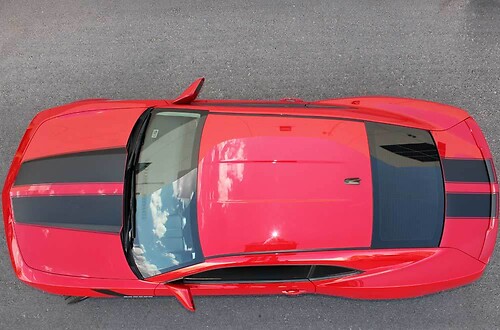 Twin Rally Pinstripe Kit — Vinylaufkleber (Motorhaube, Kofferraum) für Chevrolet Camaro 2010-2013