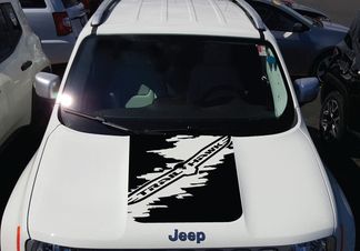 Jeep Renegade Cherokee Trailhawk TrailHawk Splash Grafik-Vinyl-Aufkleber auf der Motorhaube