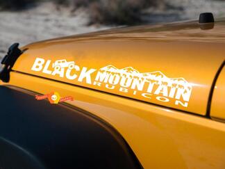 Jeep Black Mountain Rubicon Motorhaubenseiten-Grafikaufkleber passend für alle Modelle