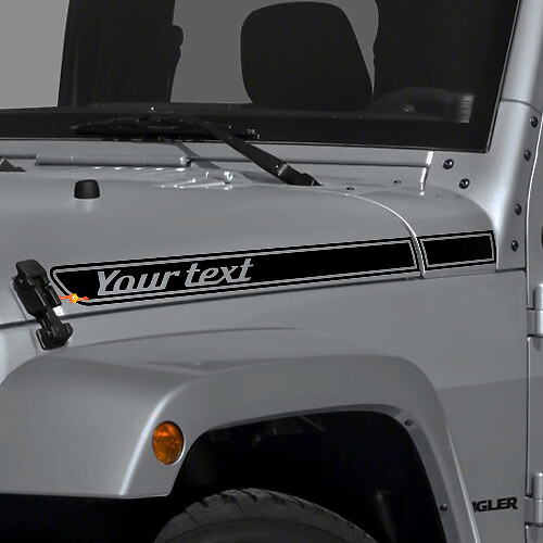 Wrangler Retro Hood Aufkleber Decal Kit für Jeep Wrangler JK (2007-2018)
