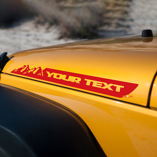 Individuell bedruckter Berg-Motorhauben-Seitenstreifen-Aufkleber Vinylgrafik für Jeep Wrangler Renegade JK Kotflügel