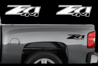 2- Chevy Z71 4 x 4 2007–2013 Aufkleber Silverado GMC Sierra Truck Vinyl-Aufkleber-Set