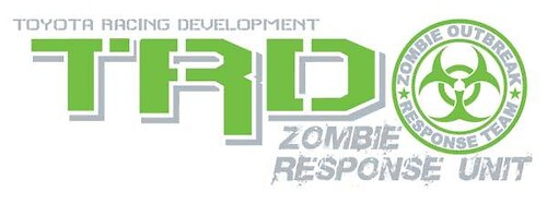 Toyota Racing Development TRD Zombie Response Unit Edition 4X4 Bettseiten-Grafikaufkleber