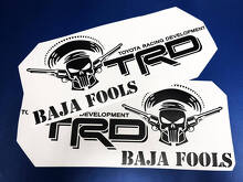 TRD-Style Baja Fools Punisher Totenkopf Seitenaufkleber für Toyota Trucks_2