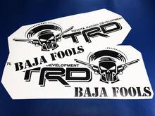 Toyota Racing Development TRD BAJA FOOLS Punisher Edition 4X4 Bettseiten-Grafikaufkleber 3