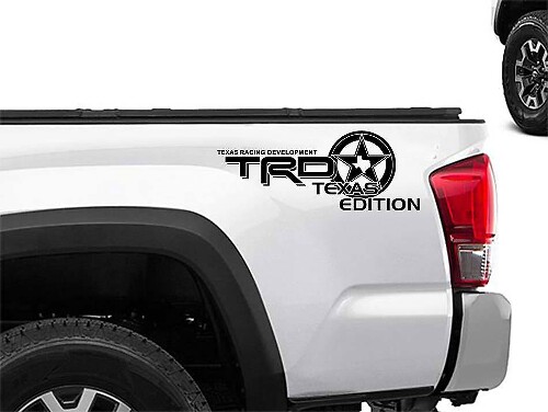 Toyota Racing Development TRD US TEXAS Edition 4X4 Bettseite Grafikaufkleber Aufkleber 2