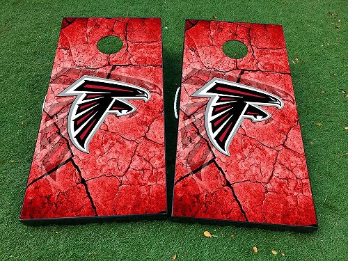 Atlanta Falcons Football Cornhole-Brettspiel Aufkleber Dekal VINYL-FOLIEN mit LAMINIERT 2