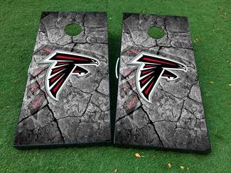 Atlanta Falcons Football 2 Cornhole Brettspiel-Aufkleber Vinylfolie mit laminierter Folie