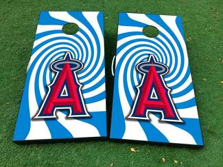 Los Angeles Angels Baseball Cornhole Brettspiel-Aufkleber Vinylfolie mit laminierter Folie