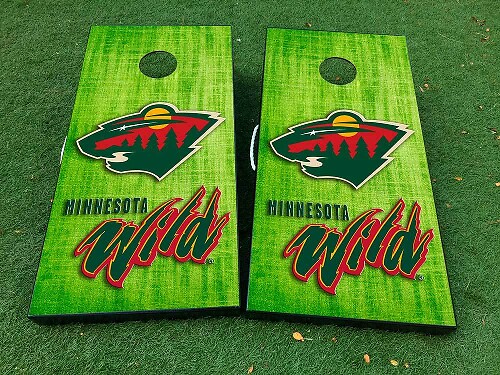 Minnesota Wild Hockey Cornhole Brett Vinyl Wrap Aufkleber Set