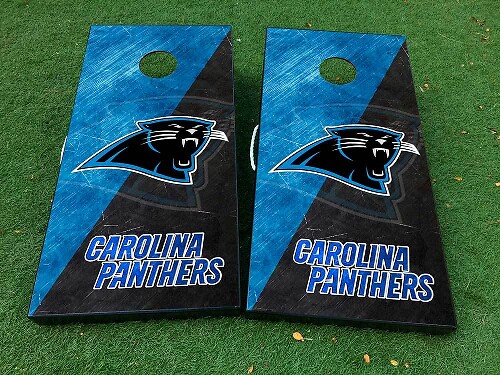 Carolina Panthers Football-Stil Cornhole-Brett Vinyl Wrap Aufkleber Set