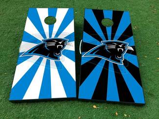 Carolina Panthers Football 2 Cornhole Brettspiel-Aufkleber Vinylfolie mit laminierter Folie