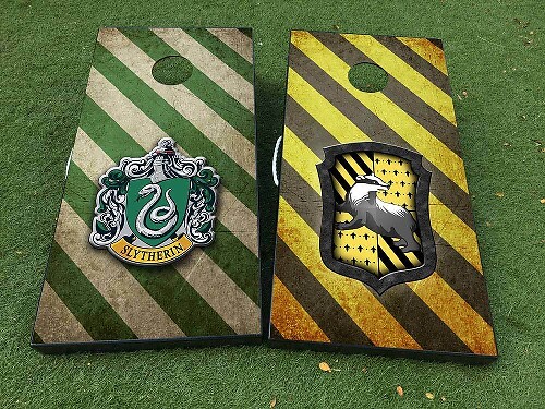 Wizard House inspiriertes Cornhole-Brett Vinyl-Aufkleber-Set